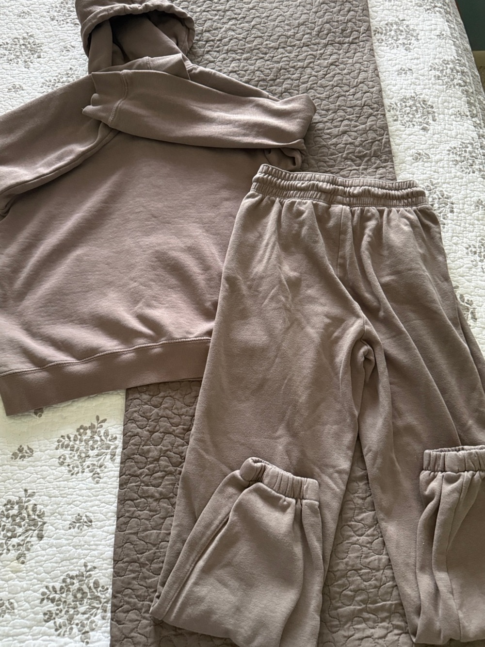 H&M Women's Taupe Hoodie and Jogger Set - Picture 3 of 3